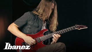 Kiko Loureiro and his new signature Ibanez guitar the KIKO100TRR [upl. by Barrington]