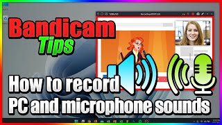 How to record your voice with a microphone  Bandicam Screen Recorder [upl. by Justino403]