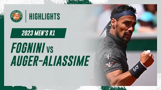 Fognini vs AugerAliassime Round 1 Highlights  RolandGarros 2023 [upl. by Yekim]