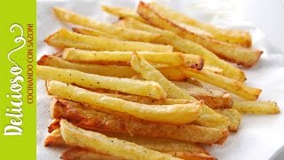 Papas Fritas Sazonadas  Seasoned French Fries  Receta  4 [upl. by Aicala226]