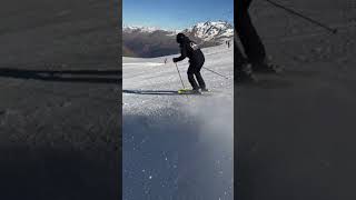 Short turns in SaasFee ski resort November 2020 [upl. by Naeroled]