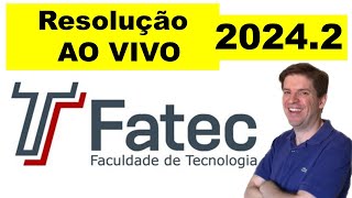 FATEC 20242 RESOLUÇÃO FATEC 20242 GABARITO FATEC 20242 [upl. by Vinn315]