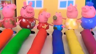 How to Make Sculpting Clay Creations with Peppa Pig amp Family using Cookie Cutters [upl. by Yliram852]