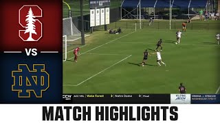 Stanford vs Notre Dame Match Highlights  2024 ACC Womens Soccer [upl. by Donnamarie302]