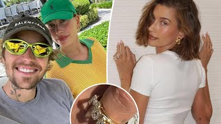 Hailey Bieber Celebrates Motherhood with New Mom Ring and Cherished Moments with Baby Jack Blues [upl. by Wanyen]