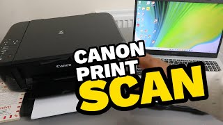 How To Scan To Computer PC Laptop With Canon PIXAM MG3600 All In One Printer [upl. by Eudoca]