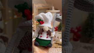 Christmas Chef 🎄🎅🏻 crochetgnome crochet amigurumi [upl. by Lenwood]