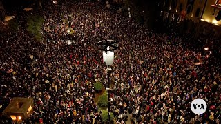 Thousands protest in Georgia to denounce election they say was rigged  VOA News [upl. by Trimmer482]