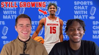 Xavier Amos on Why He Chose Wisconsin Greg Gard amp GROWING TO 69quot THIS OFFSEASON  Interview [upl. by Enar650]