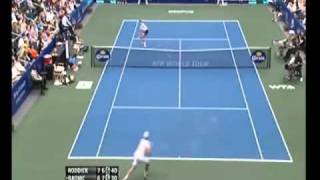 Best Match Point Ever By Andy Roddick in his match vs Milos Raonic [upl. by Cris]