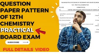 Question paper pattern for 12th board chemistry practical exam practical a2zpractical991 exam [upl. by Hicks]