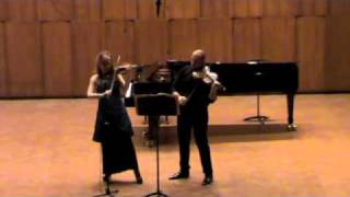 Julija Hartig violin Sasha Sasa Mirkovic viola V Trajkovic Sonata za vl amp vla 3rd movement [upl. by Auod]