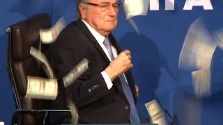 Protester interrupts Blatter press conference [upl. by Davey]