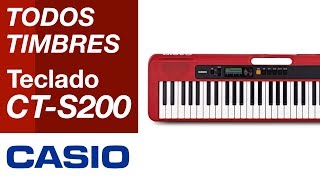 TIMBRES TECLADO CASIOTONE CTS200 CASIO [upl. by Ecinev]