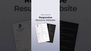 Responsive Resume Cv Website HTML CSS JavaScript [upl. by Ramel309]