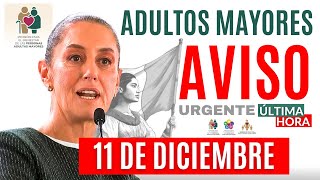 🔴7 DICIEMBRE AVISO🛎️PAGO A RECIBIR CALENDARIO Y MONTO ADULTOS MAYORES PENSION BIENESTAR 2025🔴 [upl. by Annovahs]