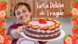 TORTA DELIZIA ALLE FRAGOLE Ricetta Facile  Fatto in Casa da Benedetta [upl. by Irra]