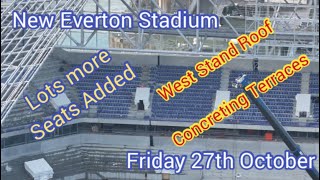 New Everton Stadium Bramley Moore Dock 27th October Everton Fc latest progress update drone efc [upl. by Neened]