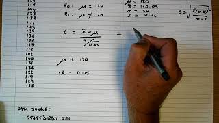 How To Perform a OneSample t Test By Hand [upl. by Karlow]