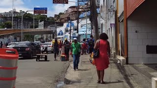 CIDADE BAIXA  LARGO ÁGUA DE MENINOS  MERCADO DO PEIXE  BARBALHO  SALVADOR BAHIA🇧🇷27 Março2024 [upl. by Basham]