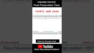 NRBRBB PRETEST EXAM PREPARATION PROFIT AND LOSS [upl. by Netsirt720]