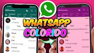 Enfim Chegou🤩 COMO DEIXAR SEU WHATSAPP COLORIDO passo a passo [upl. by Anida]