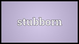 Stubborn Meaning [upl. by Figueroa]