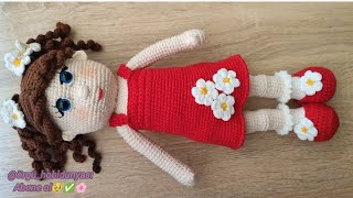 Amigurumi bebek yapımı Yapımı çok kolay  Papatya Kız 35 cm  Part 1 Bacak Kol Gövde Yapımı [upl. by Currier]