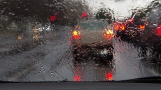 Regen im Auto  Regenprasseln auf dem Autodach zum Einschlafen 4 Stunden [upl. by Aihsercal]