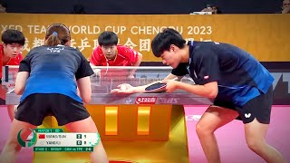 Sun Y1 Wang C2 vs Yang C331 Li Y64  ITTF Mixed Team World Cup 2023 [upl. by Nert]