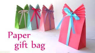 DIY crafts Paper GIFT BAG Easy  Innova Crafts [upl. by Enilegna]