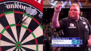 German Darts Masters 2014 First Round John Henderson v Steve Hine [upl. by Nelia]