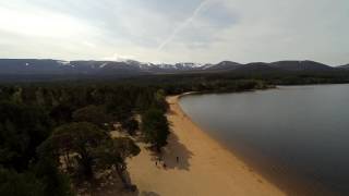 Quadcopter Footage of Loch Morlich Glenmore Aviemore Scotland [upl. by Ahilam]