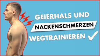 Geierhals wegtrainieren  Nackenschmerzen lindern  mit 1 Übung [upl. by Atwekk]