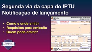 Segunda via da capa do IPTU Notificação de lançamento ou espelho [upl. by Nerot]