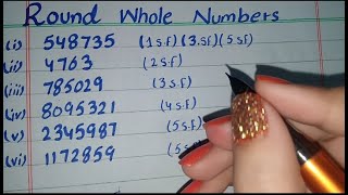 Rounding Whole Numbers to significant figures Rounding off numbers grade 8 [upl. by Gaven]