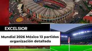 Mundial 2026 México albergará 13 partidos y así se jugarán [upl. by Hewett42]