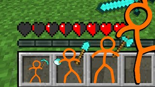 Stickman vs Minecraft EVOLUTION STICKMAN SIZE  Animation vs Minecraft Cartoon [upl. by Rodl]