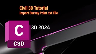 Civil 3D Tutorial l Import Survey Point txt File [upl. by Inalaeham]