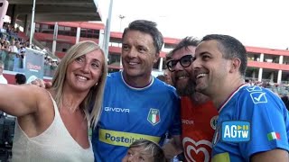 Partita del Cuore 2024 politici e cantanti in campo a LAquila [upl. by Nnaitak]