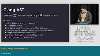 2024 EuroLLVM  Carbons highlevel semantic IR [upl. by Leahicm454]