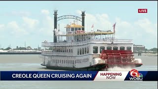 Creole Queen cruising again in New Orleans [upl. by Esylle]