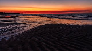 Full Sunset at Wagait Beach with Gentle Ocean Waves ASMR 15H in 4K [upl. by Sarita205]