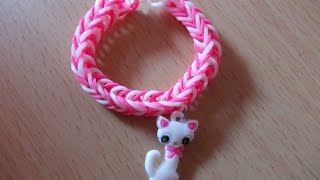 Loom Bands Anleitung Armband deutsch  Wie befestigt man einen Anhänger  Charms tutorial [upl. by Handbook868]