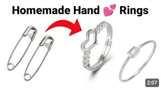 Safeti pin ring ideas how to make ringhandmeka ringDIY ringcouple ring 🥰😍viralvideo trending [upl. by Acined]