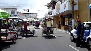 Parintins tour by tricycle amazing 5 scenic tour huge animated characters 2005 [upl. by Ardnaz]