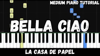 La Casa De Papel  Bella Ciao Medium Piano Tutorial [upl. by Airret723]