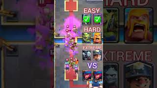 Firecracker Vs Easy Hard Extreme Cards clashroyalememes games supercell gaming clash gameplay [upl. by Llovera]