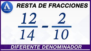 RESTA DE FRACCIONES CON DIFERENTE DENOMINADOR [upl. by Bergquist]