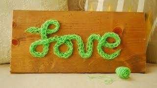 DIY Finger Knitting  30 Minute Love Sign [upl. by Carrew914]